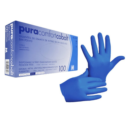 Rękawiczki nitrylowe PURA COMFORT COBALT