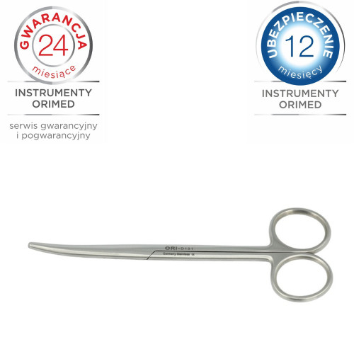 Nożyczki chirurgiczne Metzenbaum 14,5 cm: proste lub wygięte.