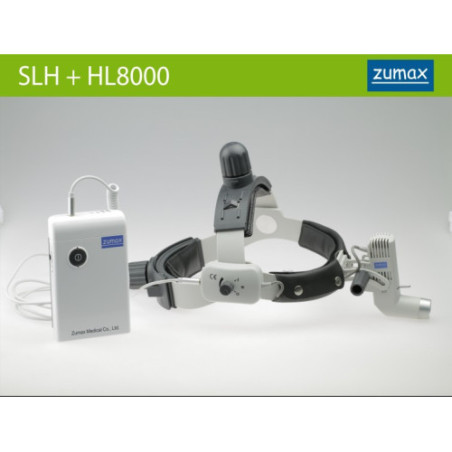 Lupa ZUMAX SLH + Źródło światła HL 8000 + akumulator kablowy