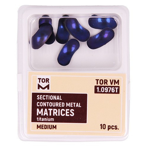 Formówki sekcyjne profilowane tytanowe (op. 10 szt.) średnie - 0.030 mm soft (1.0976T) - TOR VM