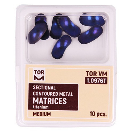 Formówki sekcyjne profilowane tytanowe (op. 10 szt.) średnie - 0.030 mm soft (1.0976T) - TOR VM