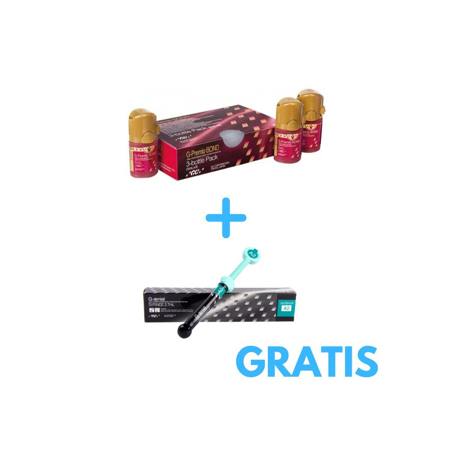 3 x GC G-Premio Bond 5ml + Gratis G-Aenial A'Chord 3 x GC G-Premio Bond 5ml + Gratis G-Aenial A'Chord