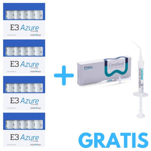 4 x Endostar E3 Azure ( 6sztukowe ) + Gratis 1 x CeraSeal Biokompatybilny materiał ceramiczny