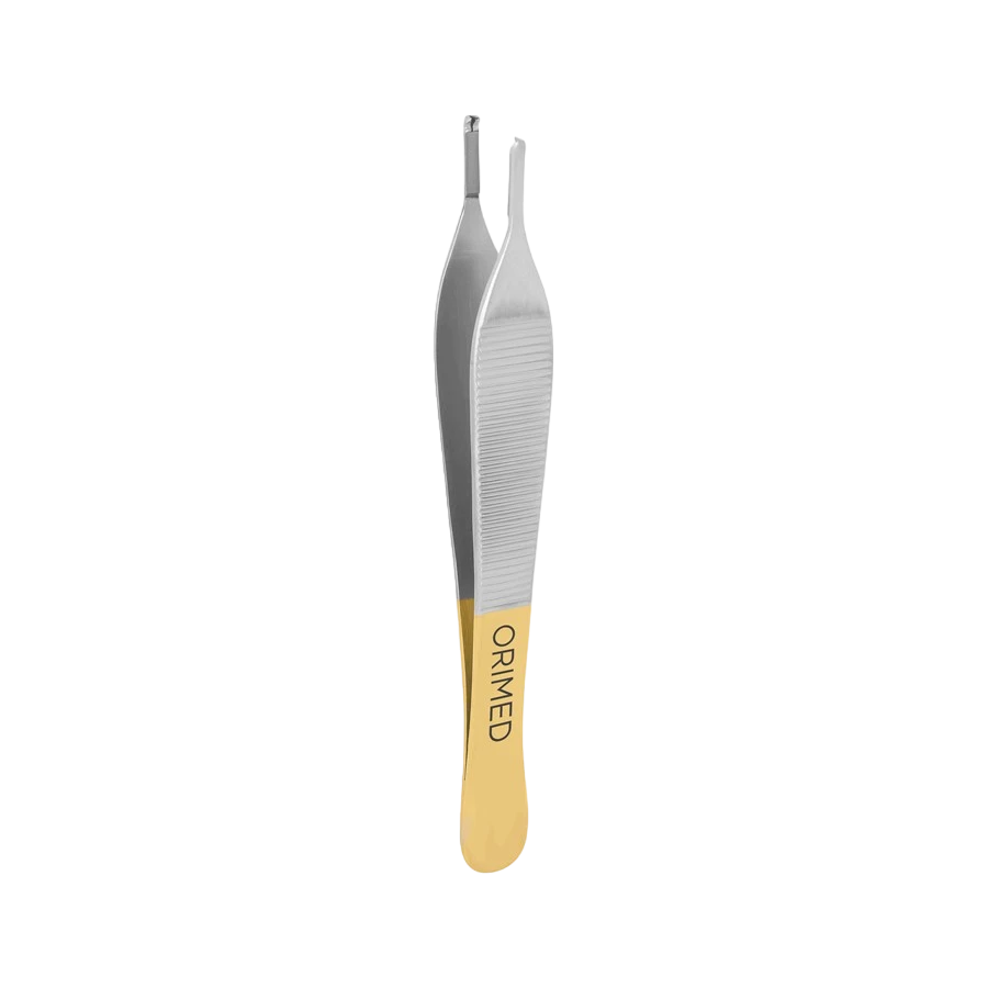 PĘSETA CHIRURGICZNA ADSON - PROSTA, ZĄBKI 1X2, DŁ. 12 CM, TC