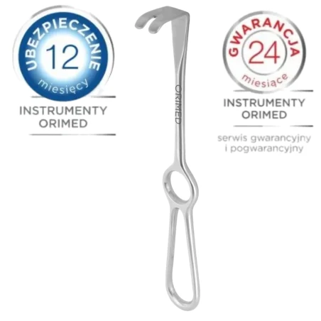 HAK CHIRURGICZNY WASSMUND - WYM. 30 MM X 20 MM, DŁ. 22 CM