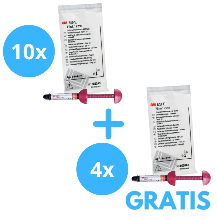 10 x Filtek Z250 + Gratis 4 x Filtek Z250