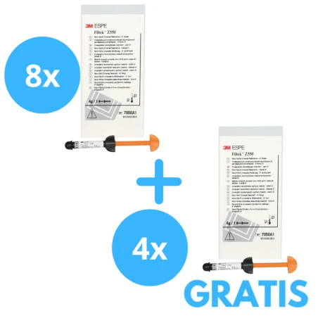 8 x Filtek Z550 + Gratis 4 x Filtek Z550