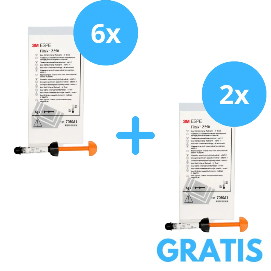 6 x Filtek Z550 + Gratis 2 x Filtek Z550