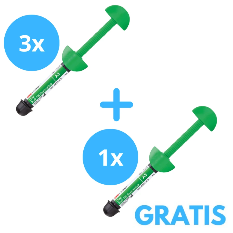 3 x Filtek One Bulk Fill + GRATIS 1 x Filtek One Bulk Fill 3 x Filtek One Bulk Fill + GRATIS 1 x Filtek One Bulk Fill