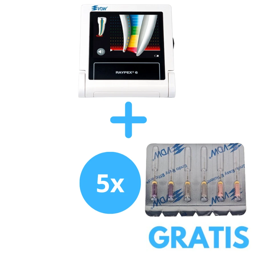 1 x Endometr RAYPEX 6  + Gratis 5 × C-PILOT asortyment 10/25 mm +  1 x EDDY Flex.Cannula ( 40szt)