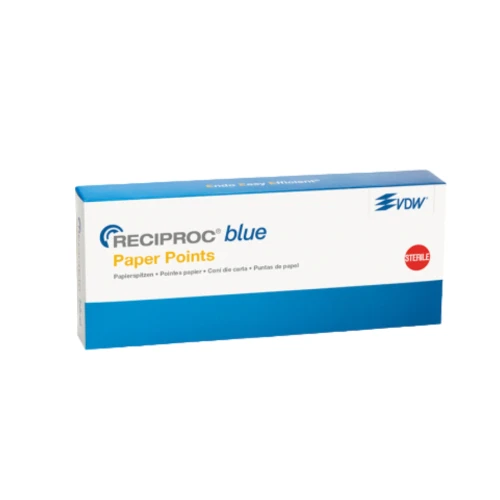 Sączki papierowe RECIPROC Blue 144 sztuk