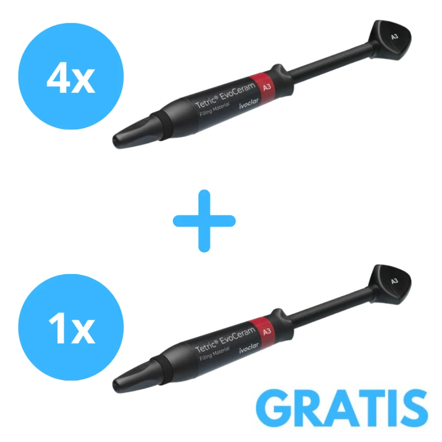 4 x Tetric EvoCeram 1x3g + Gratis 1 x Tetric EvoCeram 1x3g