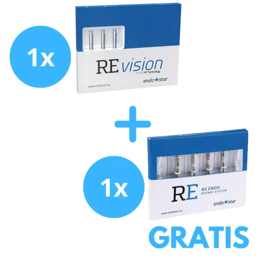 1 x Endostar Revision 3 sztukowe + Gratis Endostar ReEndo Rotary System 4 sztukowe