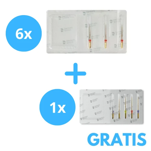 6 x Protaper Ultimate ( 3 sztukowe )  + Gratis 1 x ProTaper Ultimate Sequence  ( 5 sztukowe )