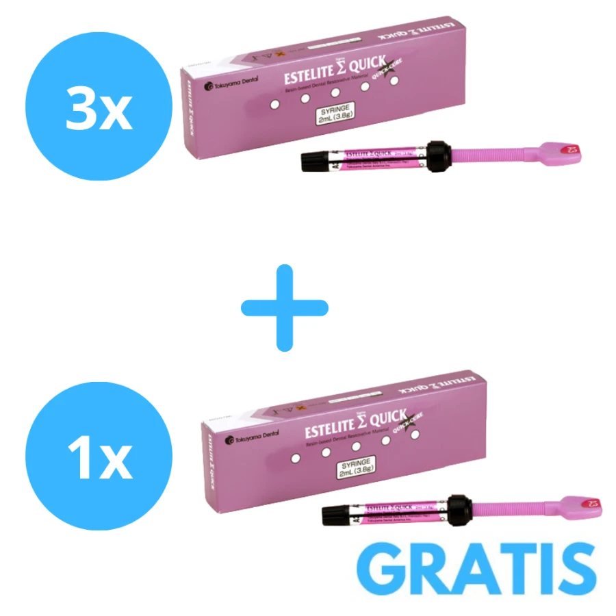 3 x Estelite Sigma Quick 3,8g + Gratis 1 x Estelite Sigma Quick  3,8g