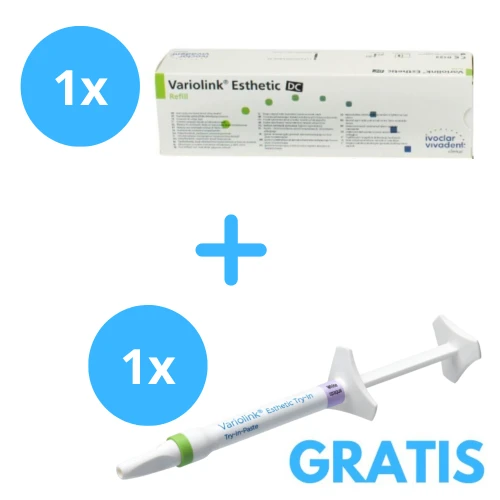 1 x Variolink Esthetic DC 5g + Gratis 1 x  Variolink Esthetic Try-In Paste  1,7g White Opaque