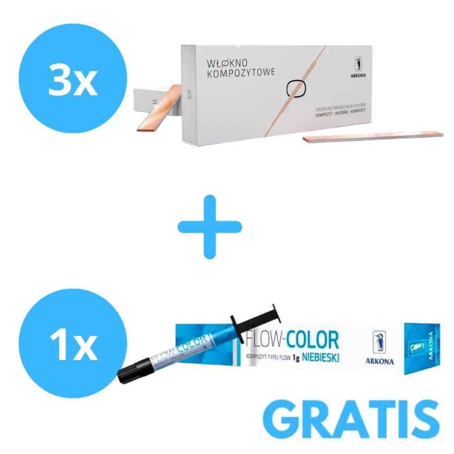 3 x Włókno Kompozytowe + Gratis 1 x Flow Color