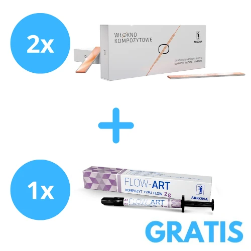 2x WŁÓKNO KOMPOZYTOWE + Gratis  1 x FLOW ART 2g