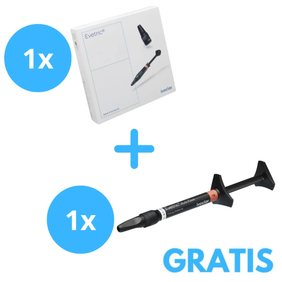 1 x Evetric Kit 4x3,5g  Gratis 1 x Evetric Bulk Flow 2g