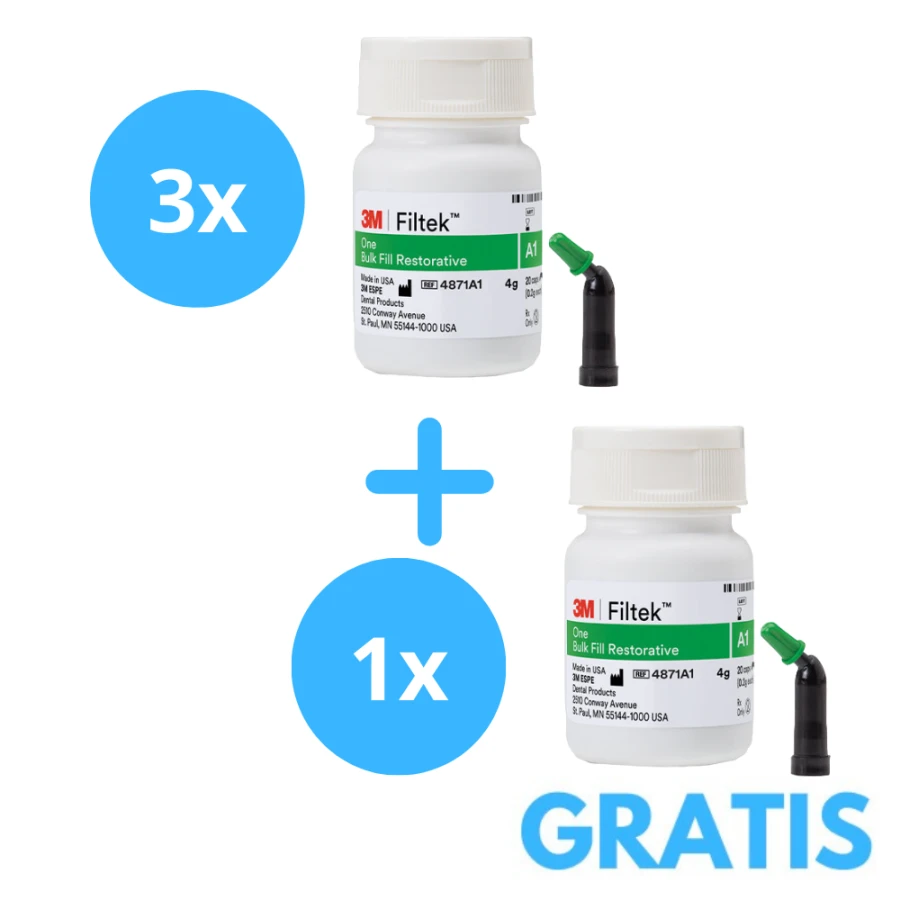 3 x Filtek One Bulk Fill + GRATIS 1 x Filtek One Bulk Fill