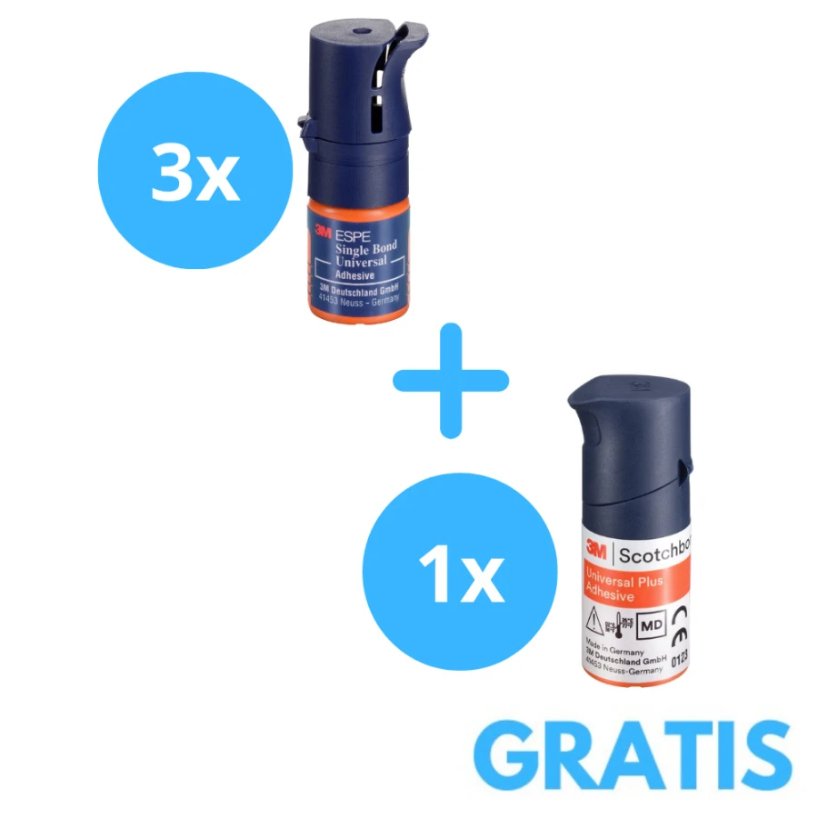 3 x Single Bond Universal + Gratis 1 x Scotchbond Universal Plus
