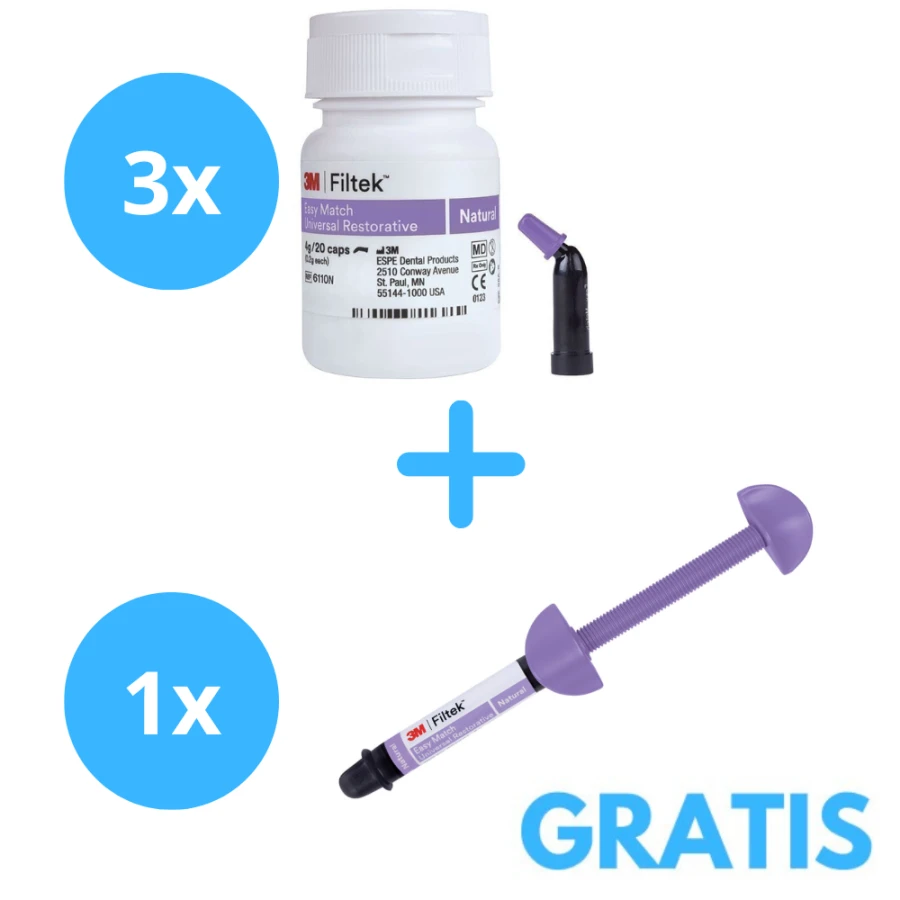 3 x Filtek Easy Match 3M 20x0,2g + Gratis 1 x Filtek Easy Match 3M 4g