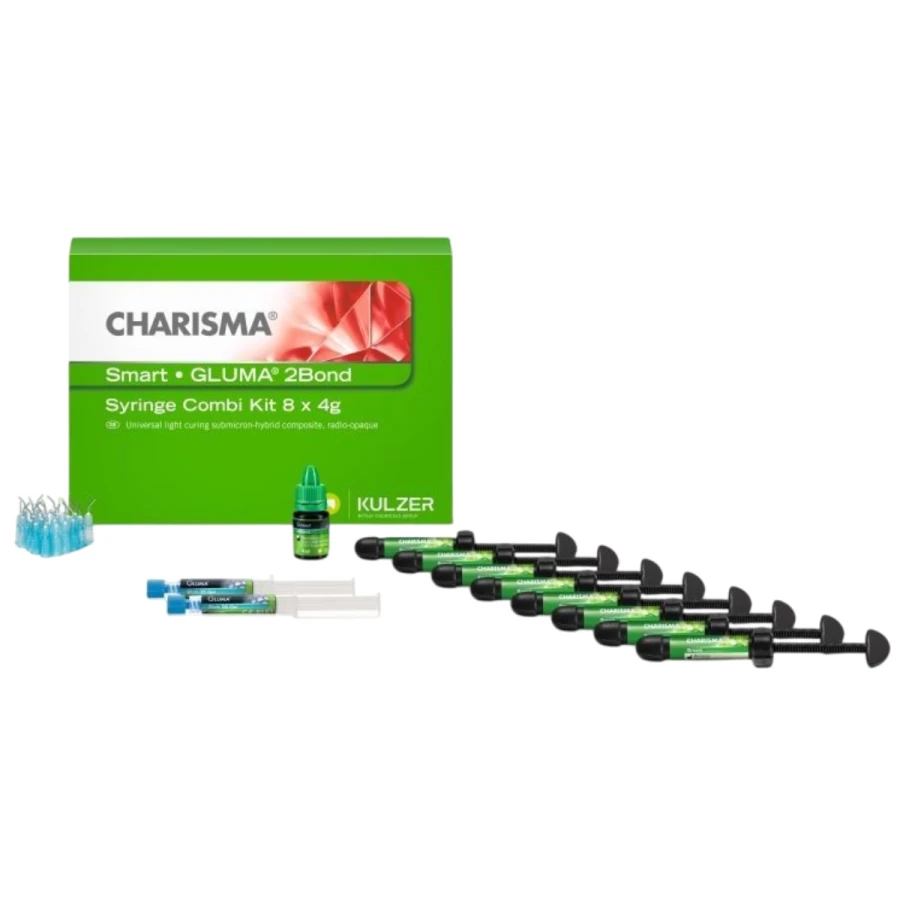 Charisma Smart 8x4g + 2x2,5ml Gluma Etch 35gel + 4ml Gluma 2Bond Charisma Smart 8x4g + 2x2,5ml Gluma Etch 35gel + 4ml Gluma 2Bond