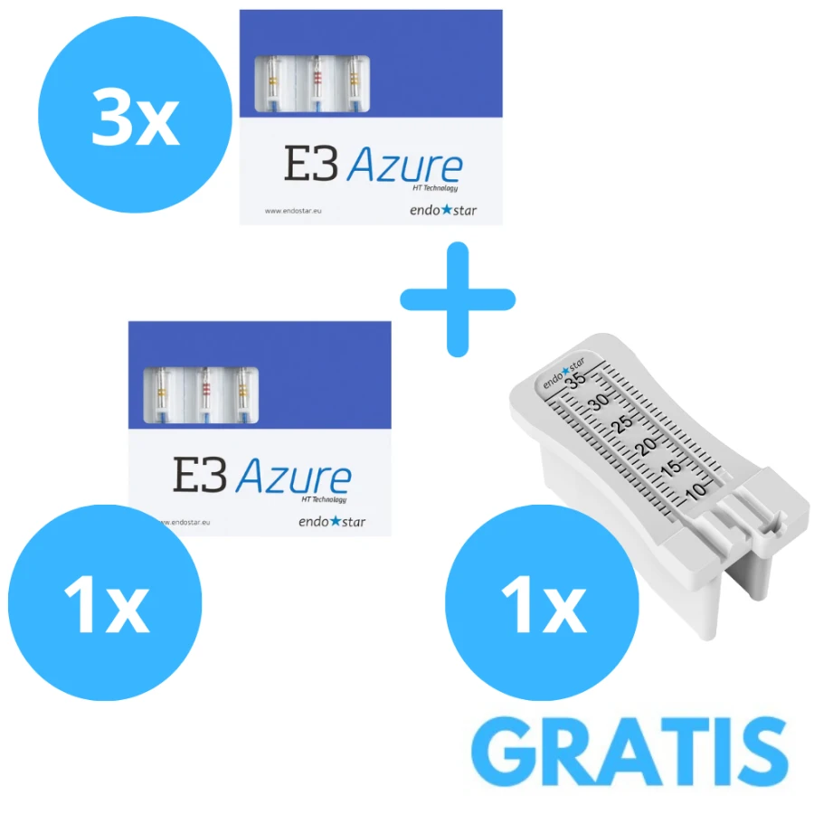 3 x Endostar E3 Azure 3 szt + Gratis 1 x Endostar E3 Azure 3 szt + 1 x Endostar ENDOSIZER