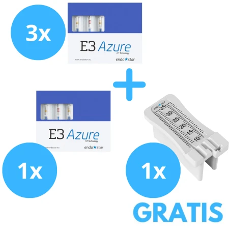 3 x Endostar E3 Azure 3 szt + Gratis 1 x Endostar E3 Azure 3 szt + 1 x Endostar ENDOSIZER