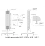 Lampa Bakteriobójcza Przepływowa NBVE-110/55 PL biała - przejezdna