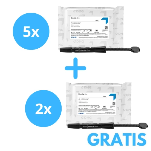 5 x Ecosite ONE shade kompozyt 4 g + 2 x Gratis Ecosite ONE shade kompozyt 4 g
