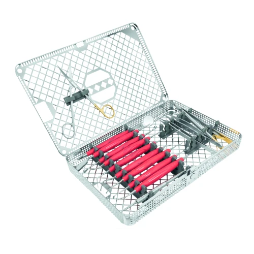 Zestaw Implantologiczny ECO ImplaTool, uchwyt bionik czerwony-magenta