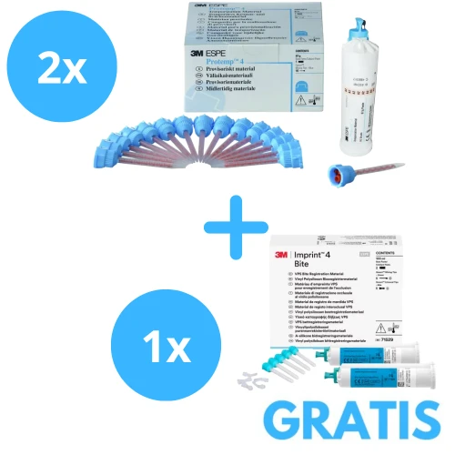 2 x Protemp 4 (2x50ml) + Gratis Imprint 4 Bite ( 2 x 50ml )
