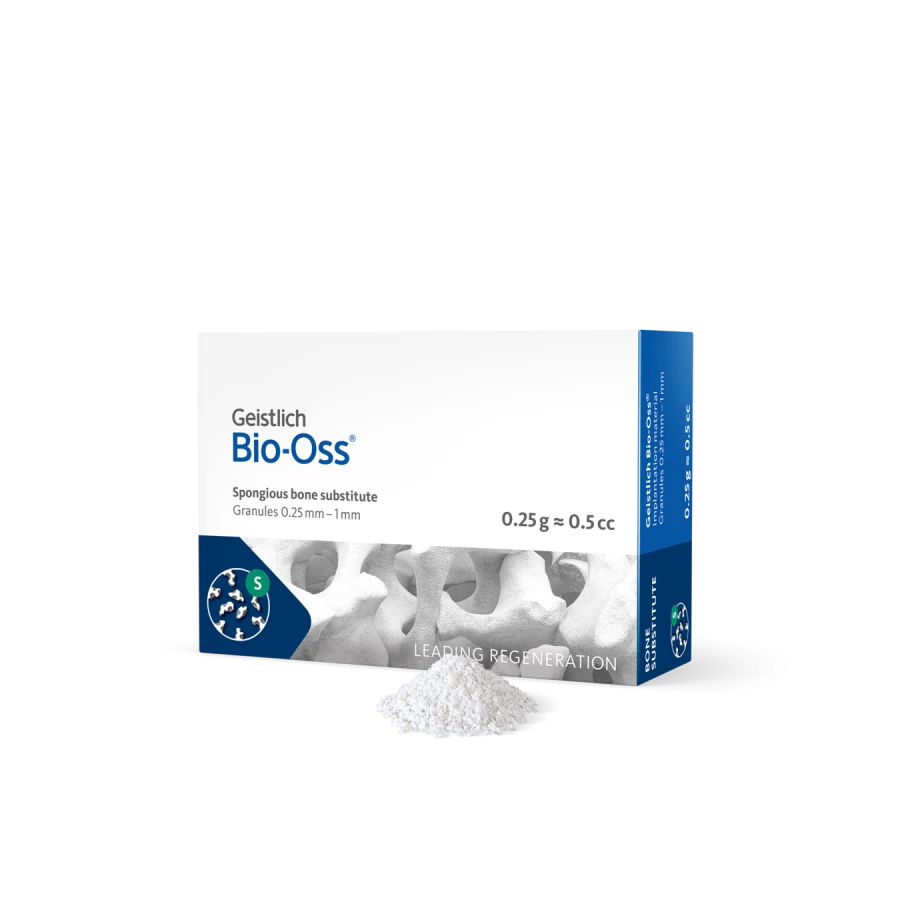 GEISTLICH BIO-OSS®, WOŁOWY SUBSTYTUT KOŚCI, GRANULKI 0,25-1 MM, 0,25 G (~0,5 CM3) GEISTLICH BIO-OSS®, WOŁOWY SUBSTYTUT KOŚCI, GRANULKI 0,25-1 MM, 0,25 G (~0,5 CM3)