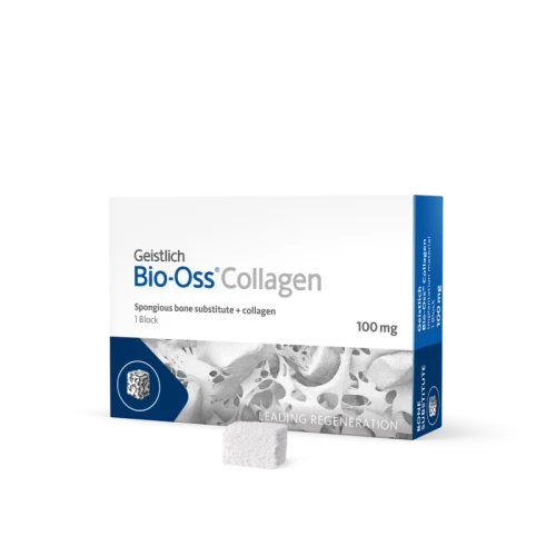 GEISTLICH BIO-OSS® COLLAGEN 100 MG (5,0 X 5,0 X 7,5 MM), BLOCZEK KOLAGENOWY 100 MG GRANULATU S + 10% KOLAGEN WIEPRZOWY