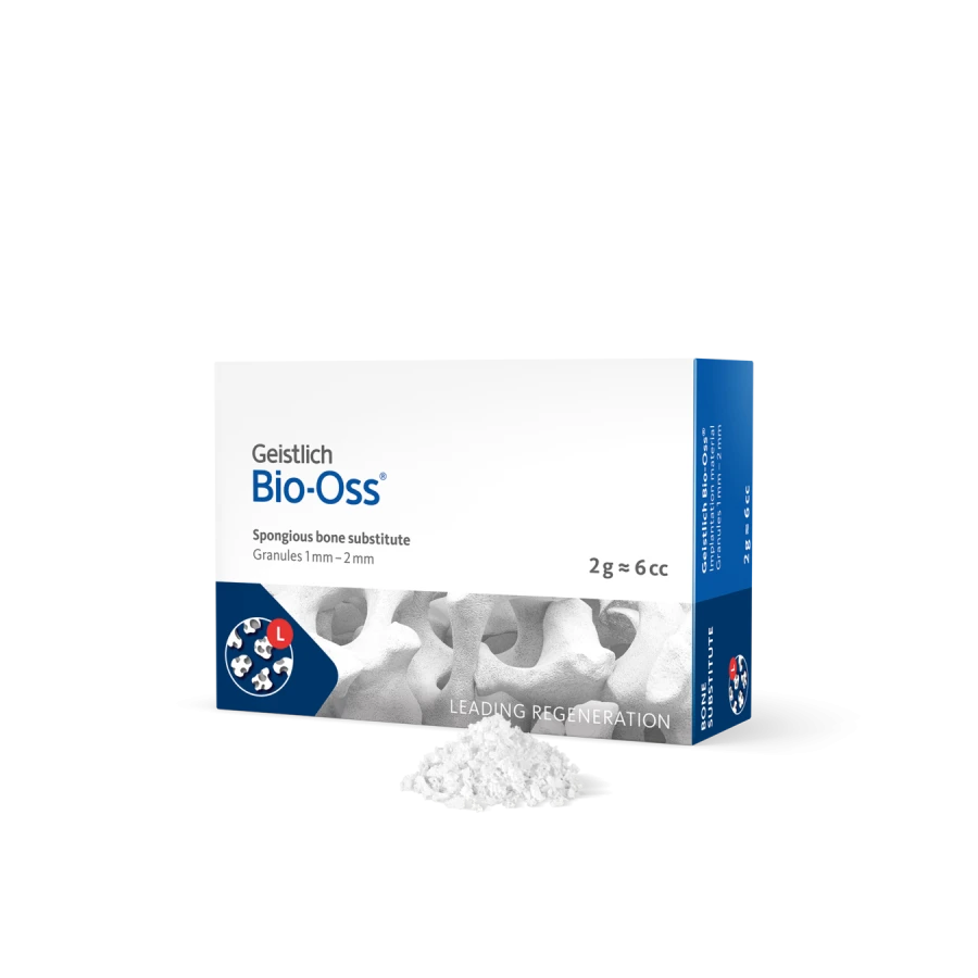 GEISTLICH BIO-OSS, WOŁOWY SUBSTYTUT KOŚCI, GRANULKI 1-2 MM, 2G (~6,0CM3)