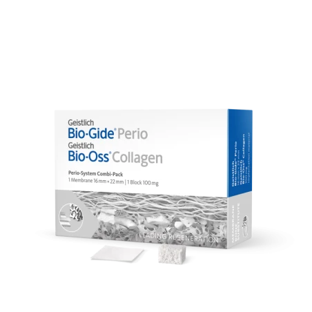 GEISTLICH PERIO-SYSTEM COMBI-PACK, ZESTAW BIO-OSS COLLAGEN 100 MG + BIO-GIDE® PERIO 16 × 22 MM