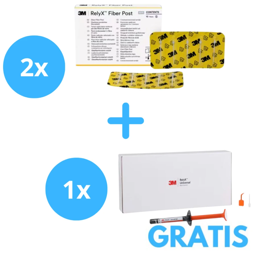 2 x ( RelyX Fiber Post po 10 szt ) + Gratis ( RelyX Universal A1 lub TR x1 ) 2 x ( RelyX Fiber Post po 10 szt ) + Gratis ( RelyX Universal A1 lub TR x1 )