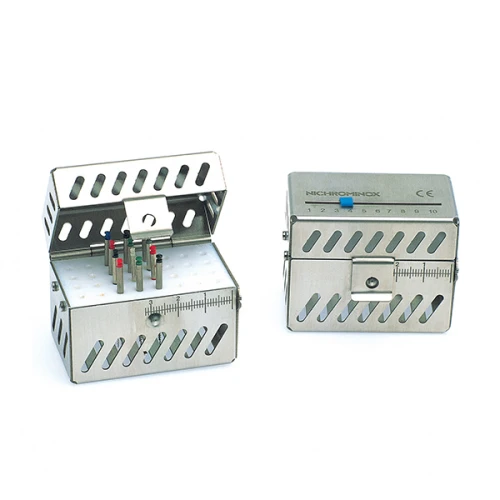 Endo Cassette 2 - Stalowy endobox z 32 otworami na instrumenty endo.