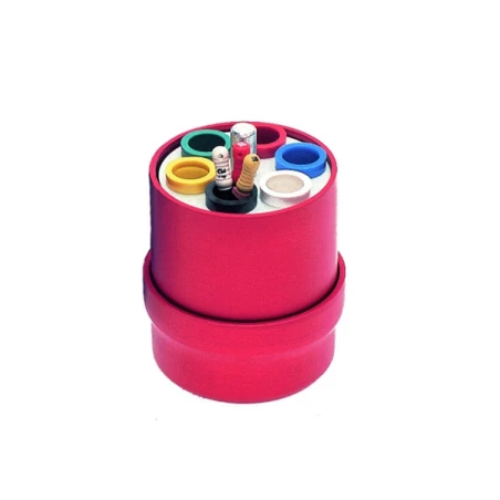 Gutta Box  Aluminiowy Endobox z 6 pojemnikami na gutaperkę.