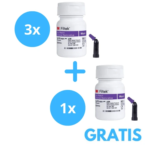 3 x Filtek Easy Match 3M (20x0,2g) + Gratis 1 x Filtek Easy Match 3M (20x0,2g)