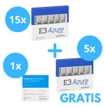 15 x Pilniki E3 Azure ( 6 sztukowe ) + Gratis  5 opakowań ( 6 sztukowych ) + Koferdam Endostar Medium