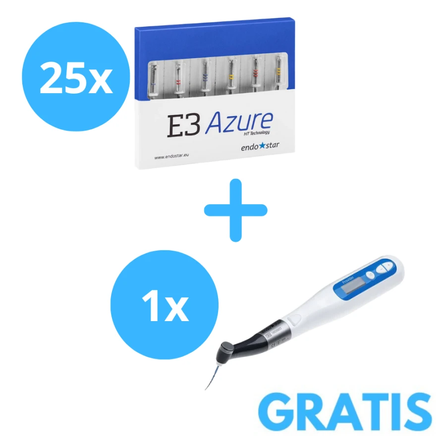 25 x Endostar E3 Azure ( 6 sztukowe ) + Gratis 1x Kątnica Provider Endostar