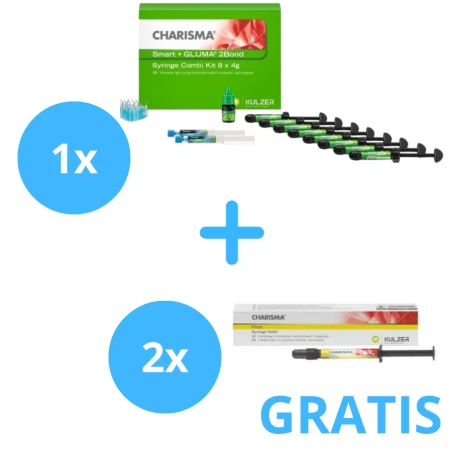 Zestaw Charisma Smart 8x4g + Gluma 2Bond + Gratis 2x Charisma Flow 1,8g