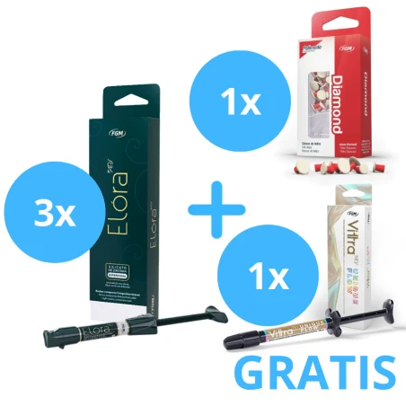 3 x Kompozyt Elóra FGM + Gratis Diamond Felts + Vittra APS Unique Flow 2g
