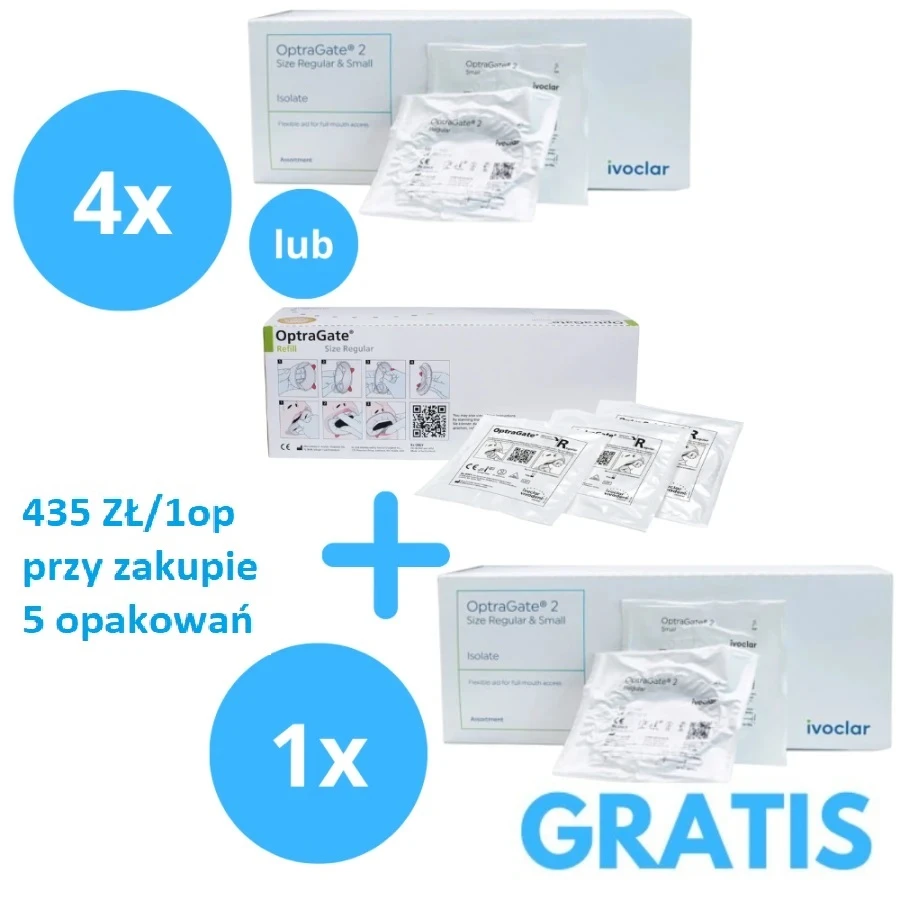 4 x Optragate 2 / Optragate + Gratis 1 x Optragate 2 ( Regular , Small , Assortyment )