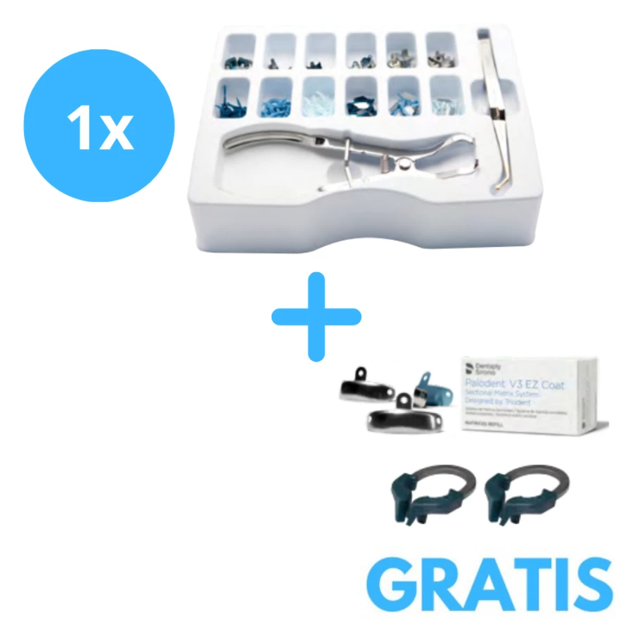 1 x Palodent® V3 Intro Kit/Complete KIT + Gratis 2 x Palodent V3 Narrow Ring +  Palodent V3 Matryce EZ 7,5 mm