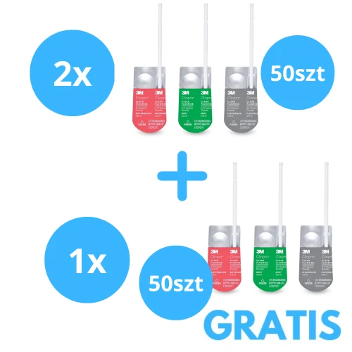 2 x Clinpro Clear do Fluoryzacji 0,5 ml x 50 + 1 x Gratis Clinpro Clear do Fluoryzacji 0,5 ml