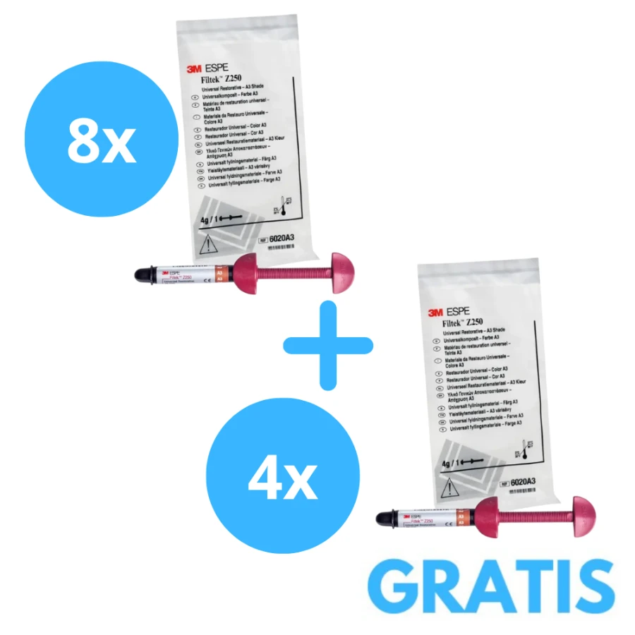 8 x Strzykawka  Filtek Z250 + Gratis 4 x Strzykawka Filtek Z250