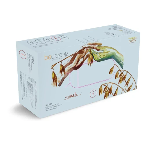 Rękawiczki Nitrylowe BECARE ART Opakowanie 200 szt